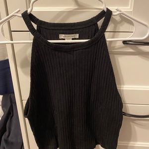 Black high neck tank top